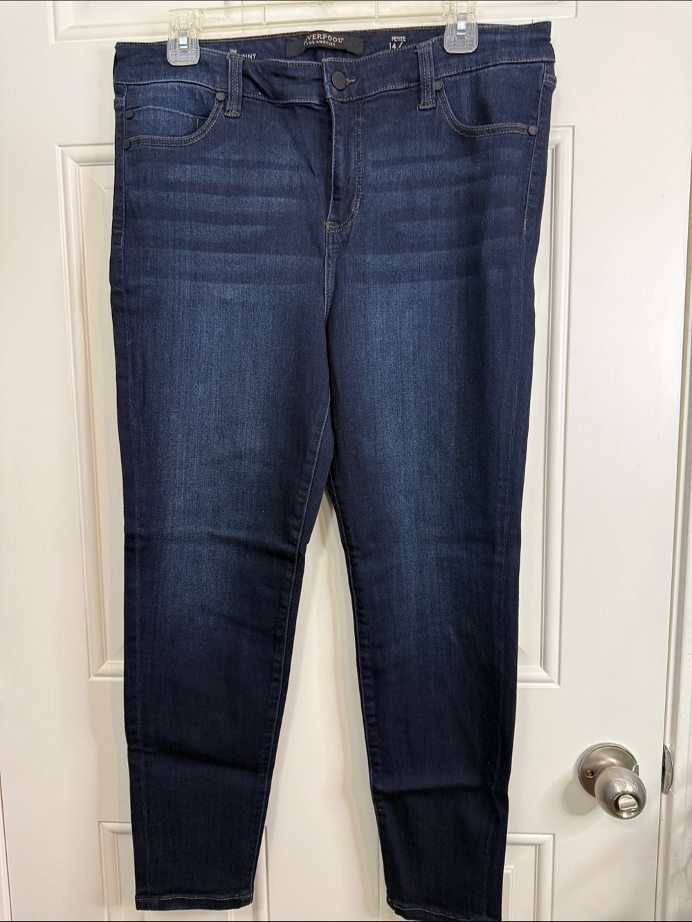 Liverpool Indigo Skinny Ankle Jeans - Dark Blue Wash